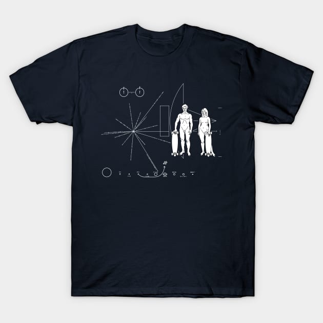 Pioneer plaque Skateboard T-Shirt by Manikool